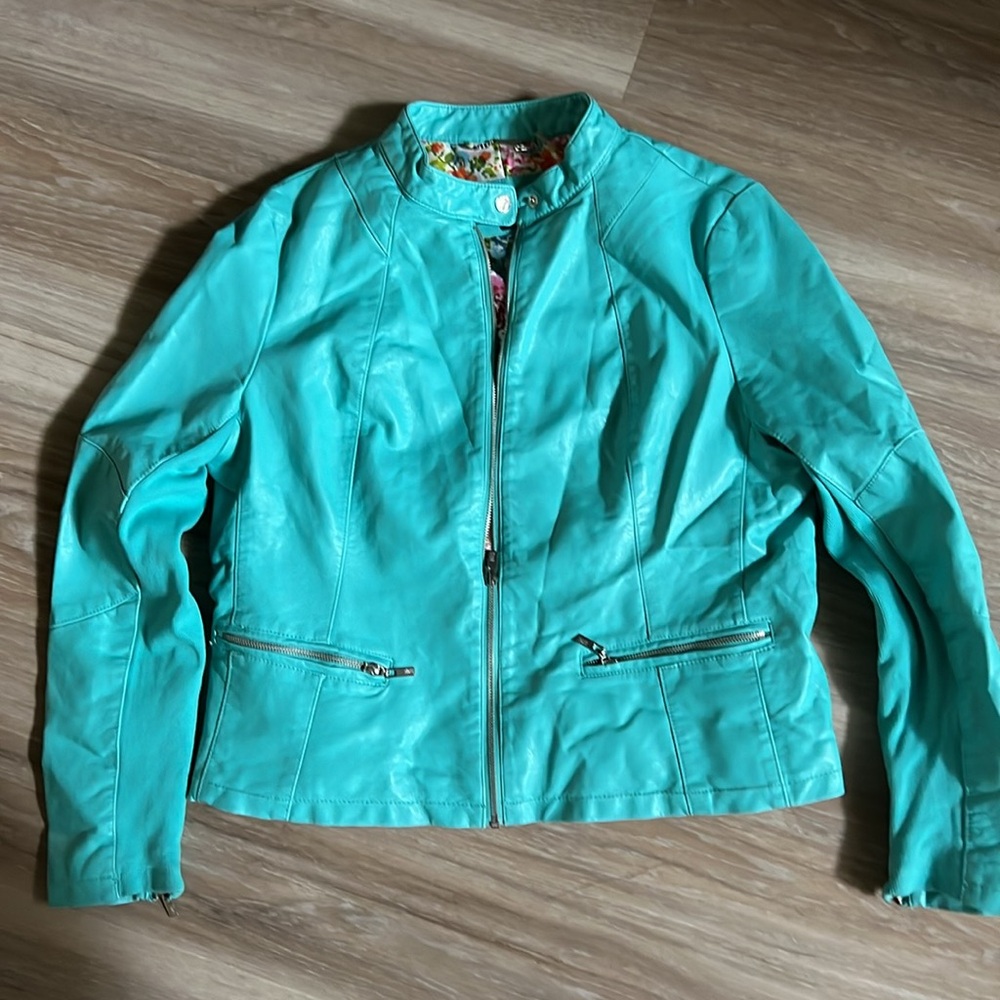 Black Rivet Faux Leather Women’s Jacket Size extra large